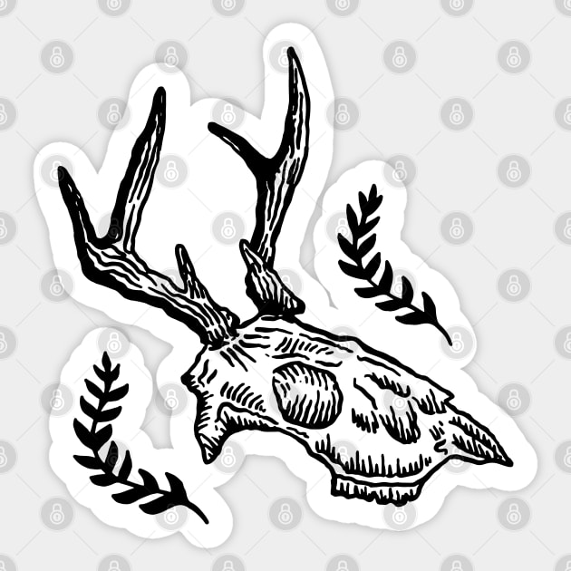 Deer Skull Sticker by LadyMorgan